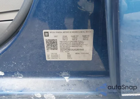 2018 Chevrolet Silverado 1500 1Lt z USA, uszkodzony, nr VIN 3GCPCREC5JG207543